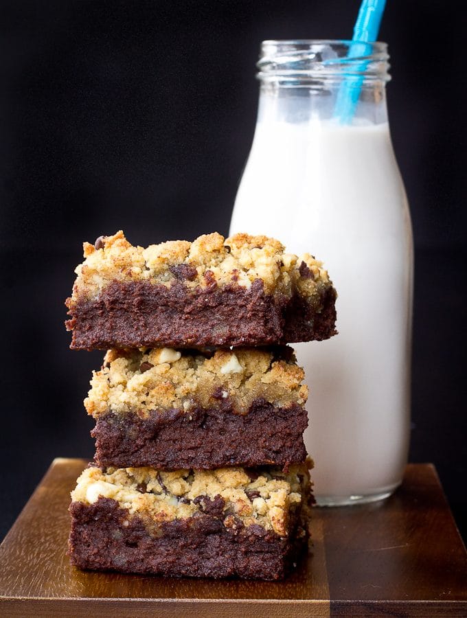 Paleo Brookies - Brownie/Cookie Hybrid Bars (gluten free, grain free, lower carb, naturally sweetened