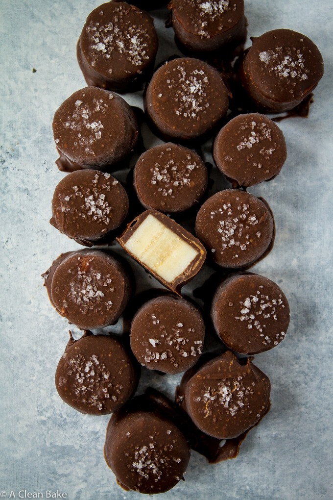 Frozen Chocolate Peanut Butter Banana Bites Use Your Favorite Nut Or Seed Butter Gluten Free Vegan Paleo A Clean Bake