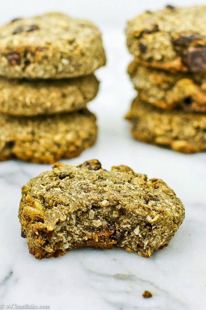 Gluten Free and Whole Grain Coconut Cherry Breakfast Cookies