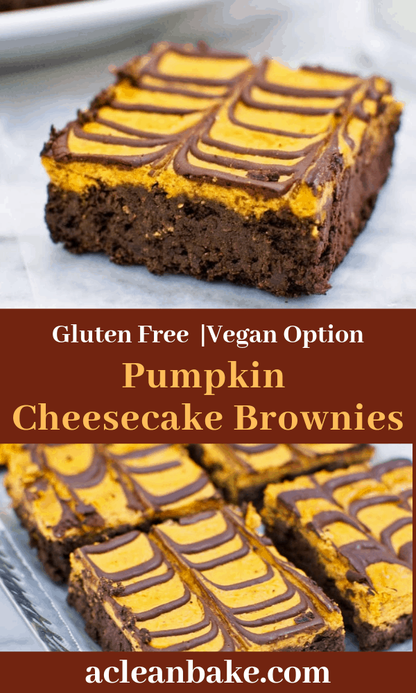Pumpkin Cheesecake Brownies (GlutenFree)