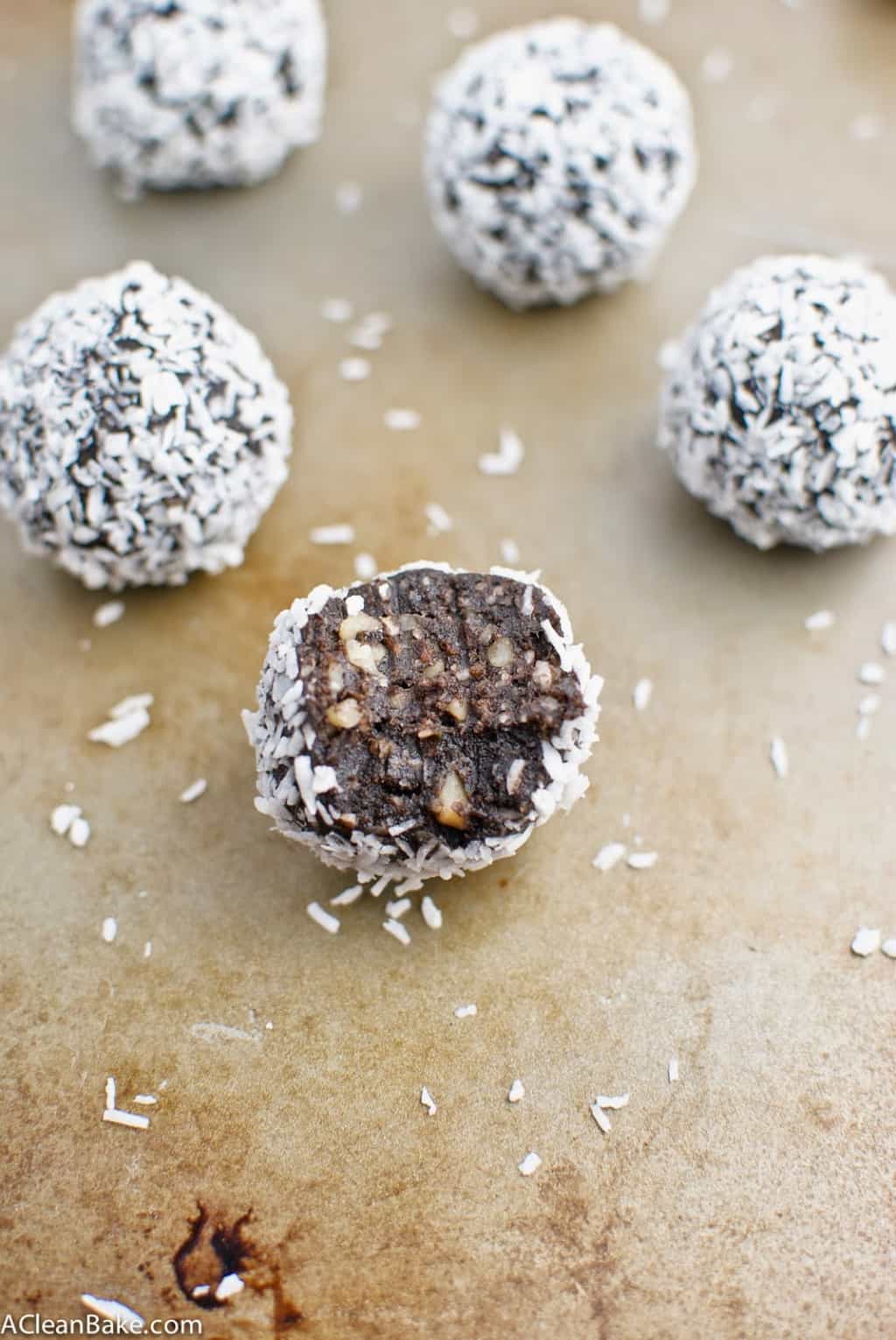 4-Ingredient Chocolate Coconut Truffles | A Clean Bake