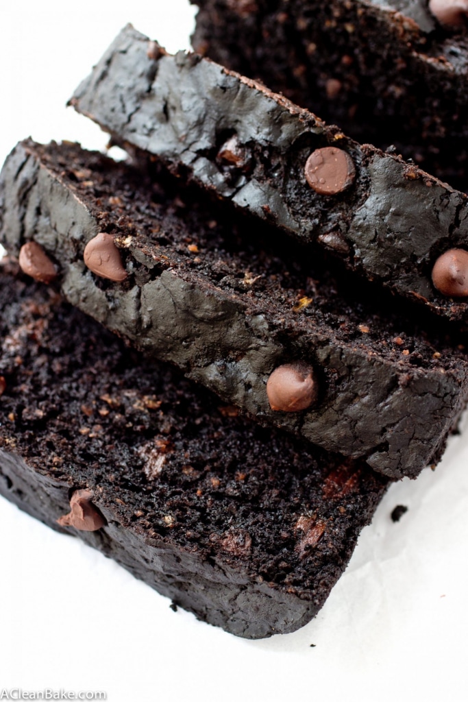 Gluten Free Double Chocolate Zucchini Bread. What a great way to use up all of the zucchini from the garden!