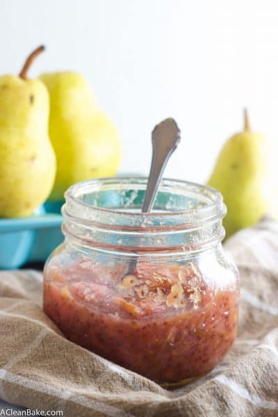 Plum, Pear and Chia Compote