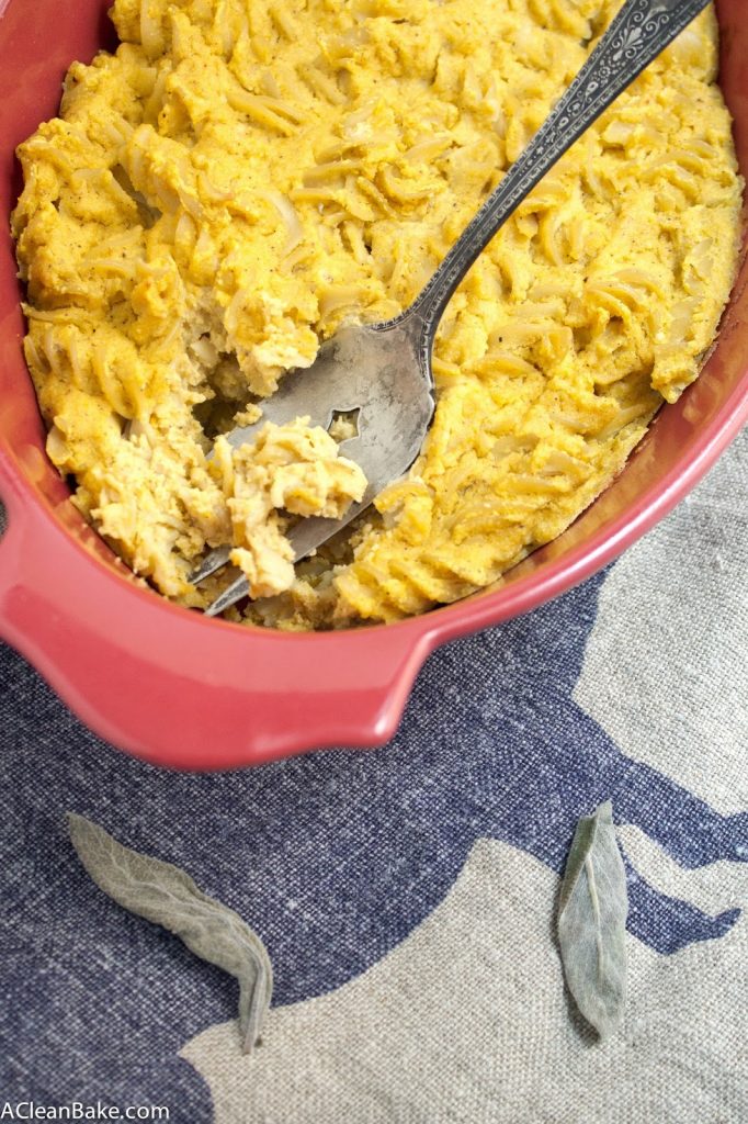 Gluten Free Dairy Free Pumpkin Sage Macaroni and Cheese