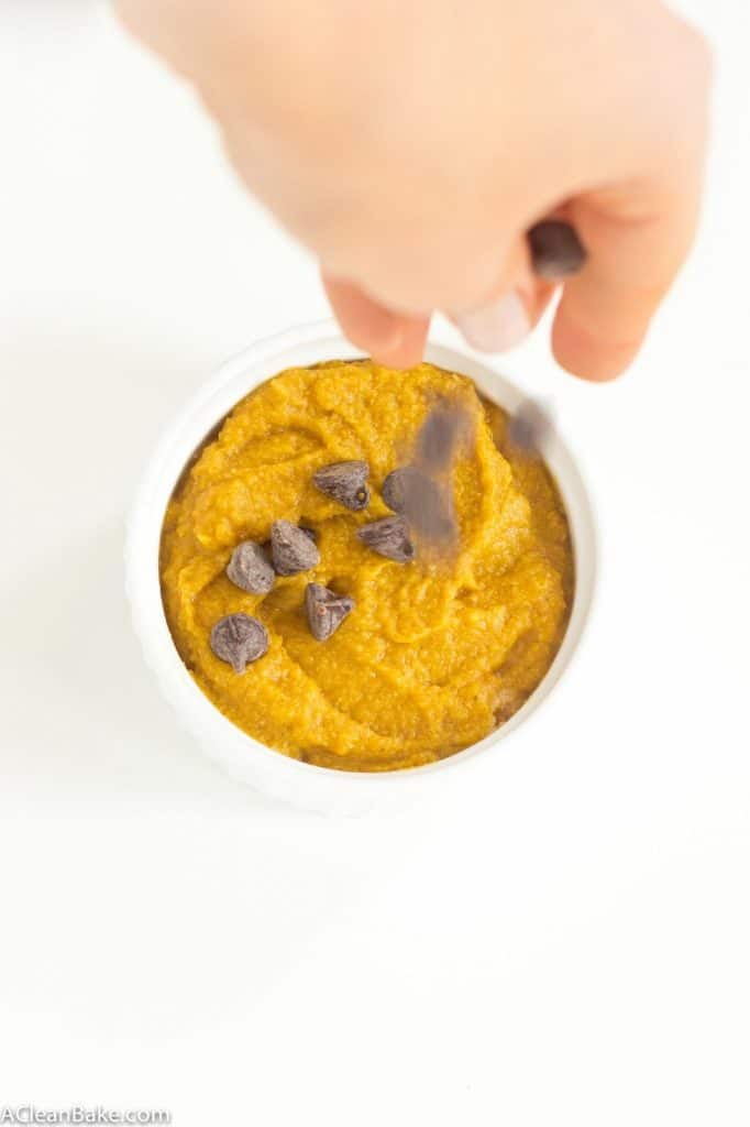 Single Serve Pumpkin Pecan Chocolate Chip Cake (gluten-free, grain-free, vegan, and paleo)