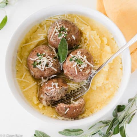 Turkey Meatballs with Apple and Sage (gluten free, paleo, whole30)