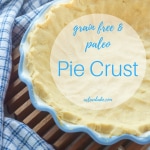 This easy homemade pie crust is #glutenfree, #paleo, and #vegan adaptable! Make it in the food processor and press it into a pie plate - that's it! #pierecipe #grainfreerecipe #glutenfreerecipe #paleorecipe #veganrecipe #glutenfreedessert #paleodessert #lowcarbdessert #lowcarbrecipe