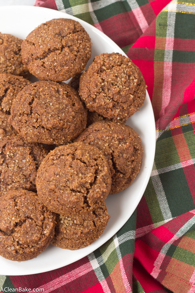 Grain Free Gingerbread Cookies (Refined-Sugar free, Dairy-Free)