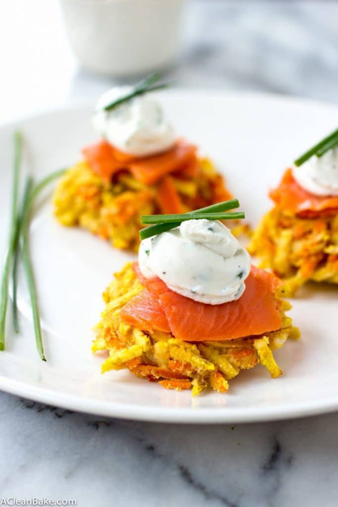 Gluten Free White Sweet Potato and Carrot Latkes