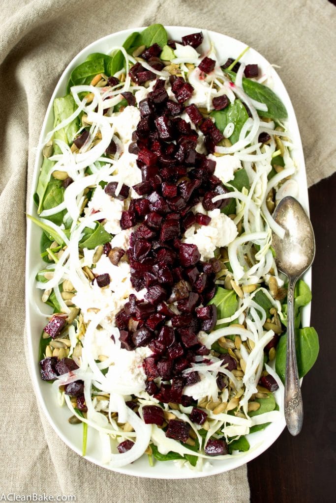 Roasted Beet and Pumpkin Seed Winter Salad #whole30 #glutenfree #paleo #21dsd