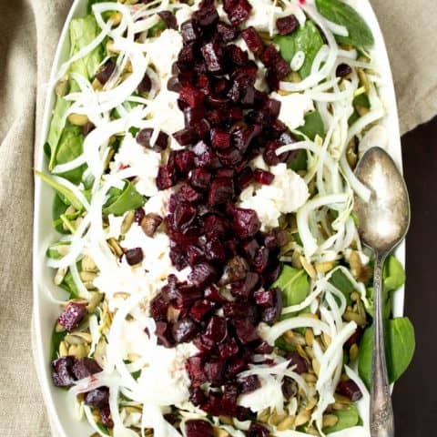 Roasted Beet and Pepita Winter Salad (vegan, gluten-free, paleo-friendly)