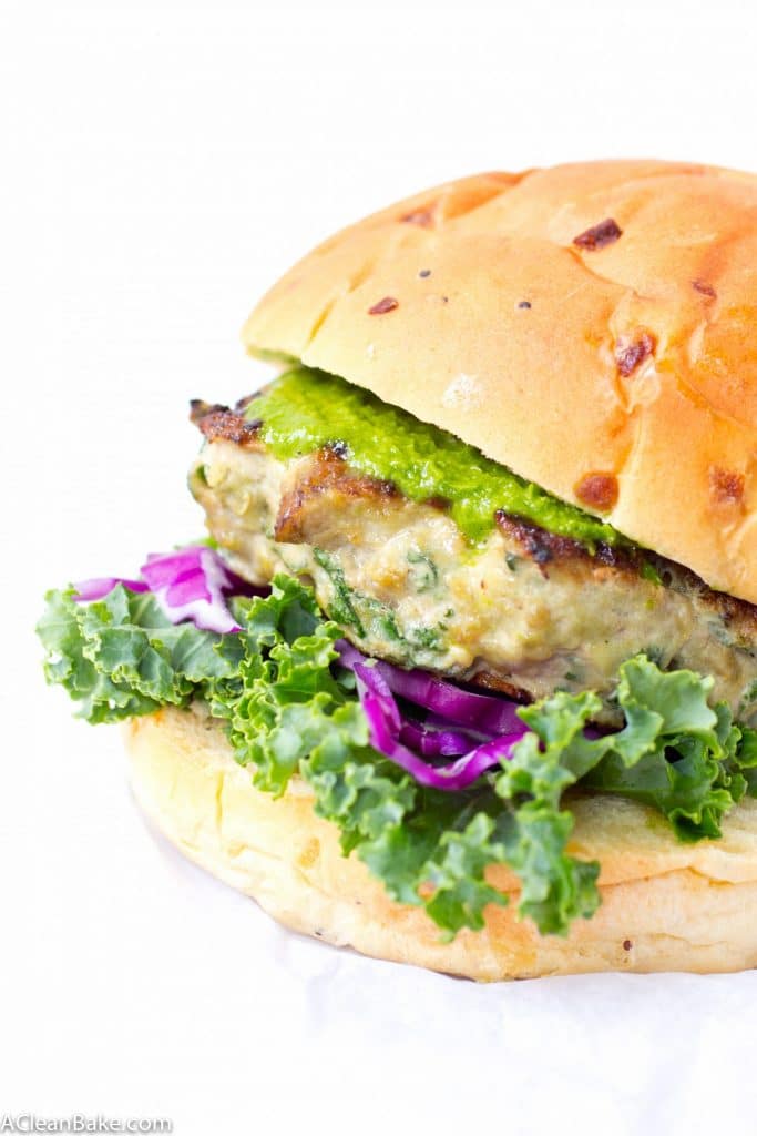 Portabello and Kale Turkey Burgers #paleo #glutenfree 