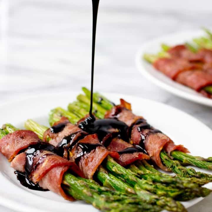 Bacon Wrapped Asparagus with Balsamic Reduction