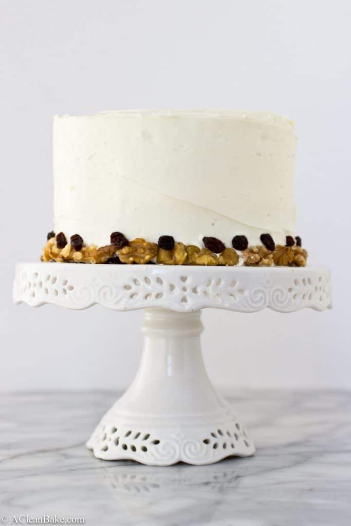 Classic grain free carrot cake that is bursting with flavor and grain-, gluten-, refined sugar-free too!