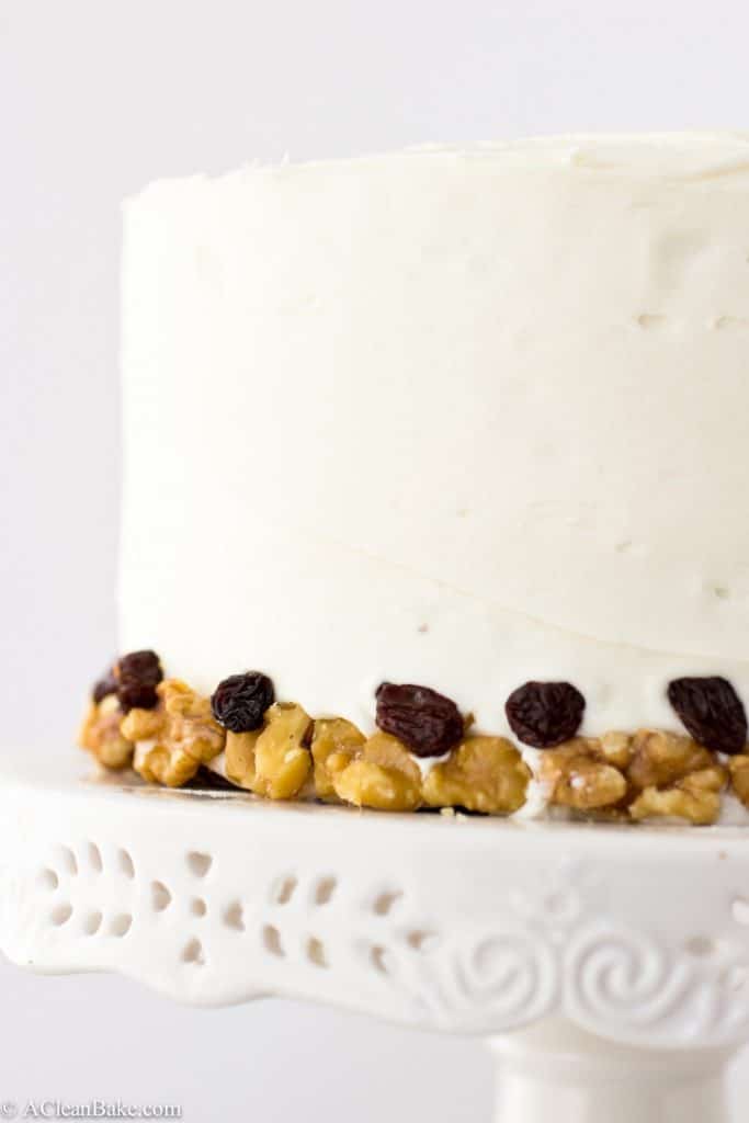 Classic grain free carrot cake that is bursting with flavor and grain-, gluten-, refined sugar-free too!