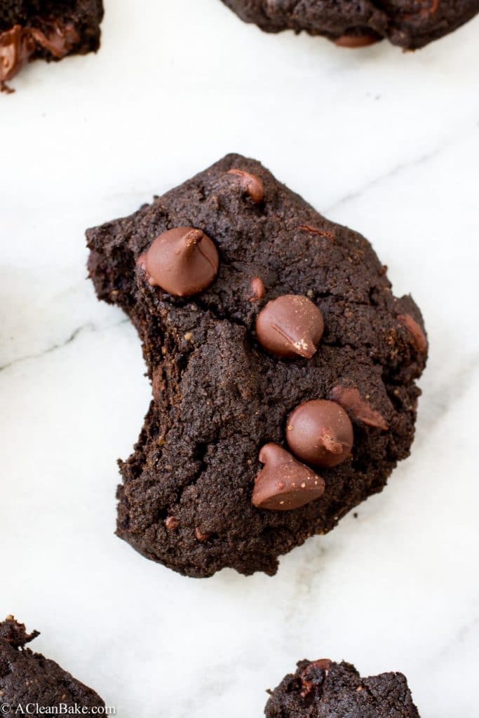 Gluten Free Double Chocolate Brownie Cookies (Made with Whole Grains!)