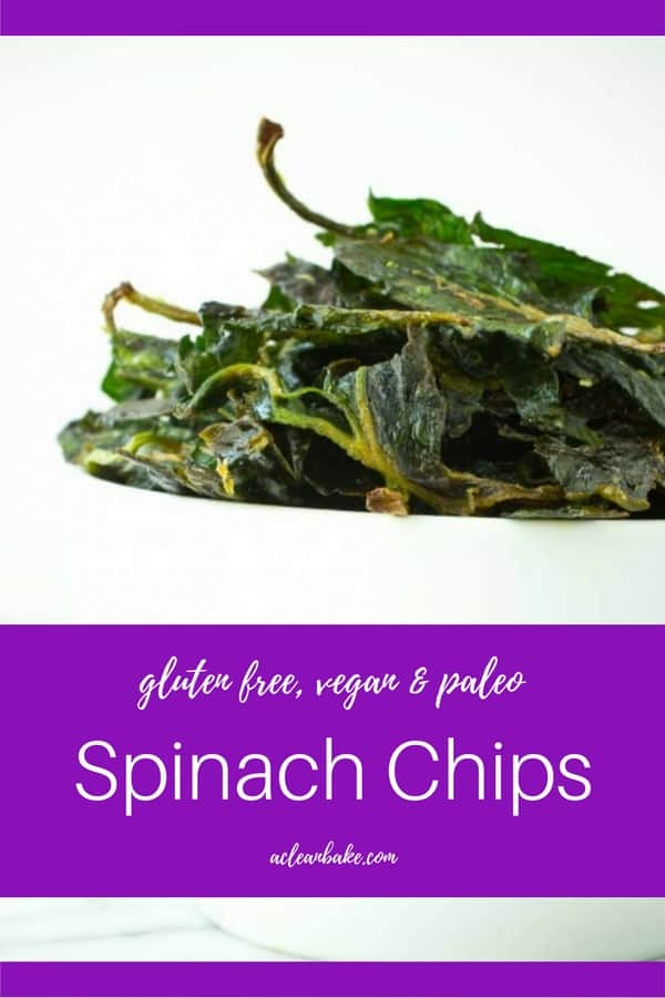 Sea Salt Lime Spinach Chips (crispy, healthy gluten free and vegan snack)