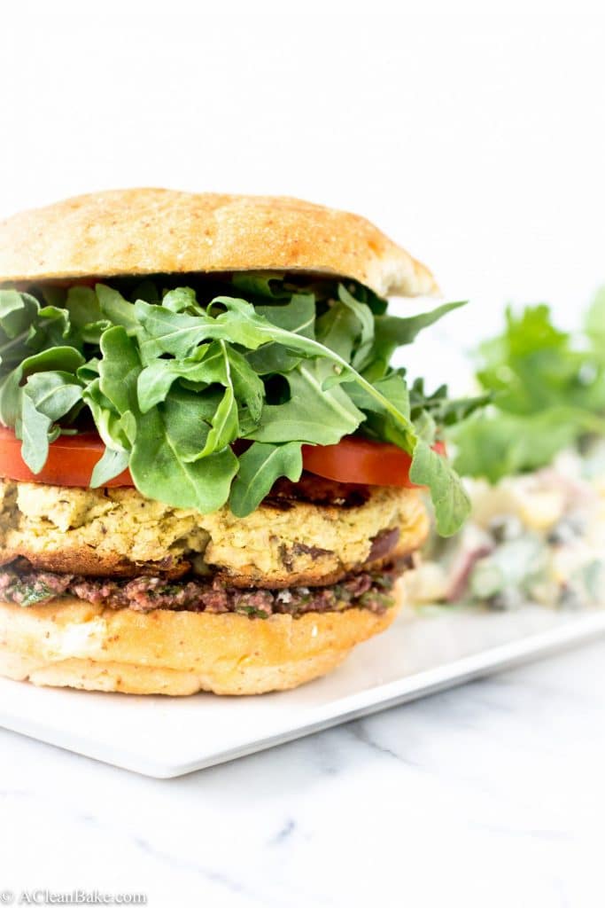 Lemon Dijon Tuna Burgers with Potato and Green Bean Salad (gluten-free, grain-free, and paleo)