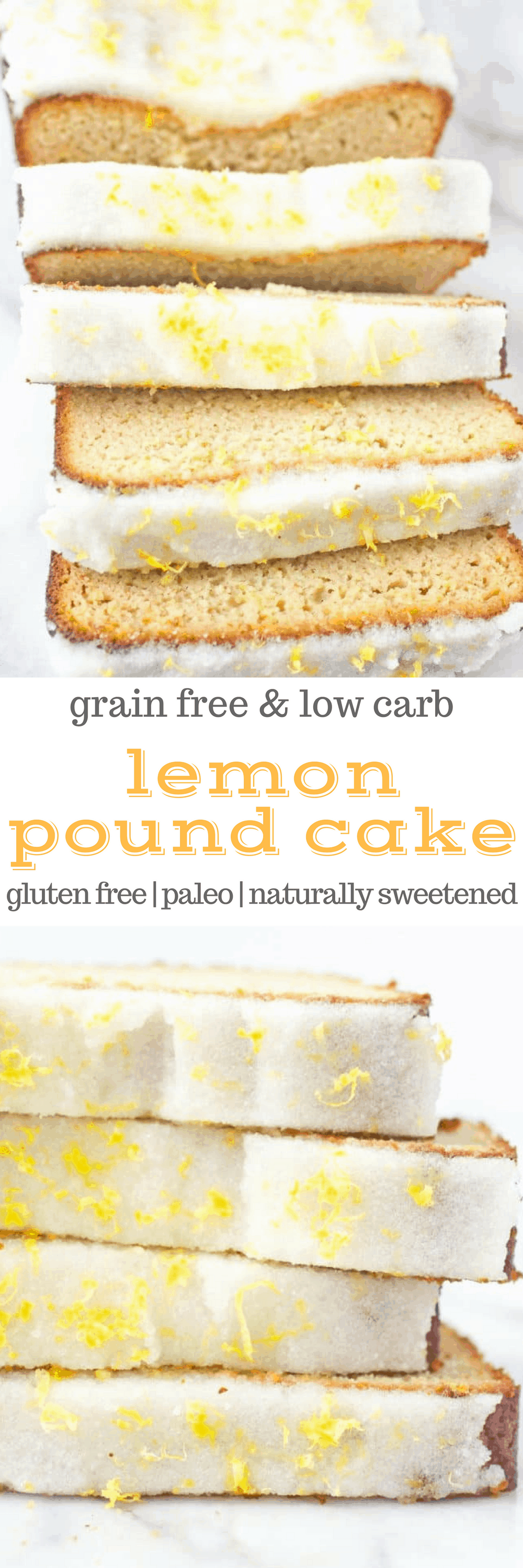 #Paleo Lemon Pound Cake makes a beautiful addition to brunch or breakfast. This recipe is easy to make, with only one bowl, and also makes a great dessert, too! This recipe is always a hit - winter, spring, summer, or fall. (#glutenfree, #lowcarb, #naturallysweetened)