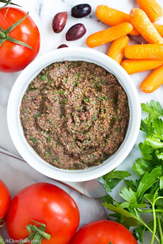 Olive Tapenade (Anchovy-Free, gluten-free, grain free, vegan and paleo)