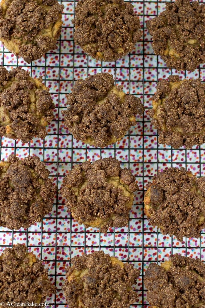 Rhubarb Coffee Cake Muffins (gluten-free, dairy-free, refined sugar-free and paleo!)