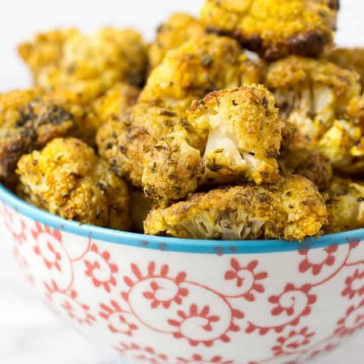 Roasted Cauliflower with Turmeric and Mint