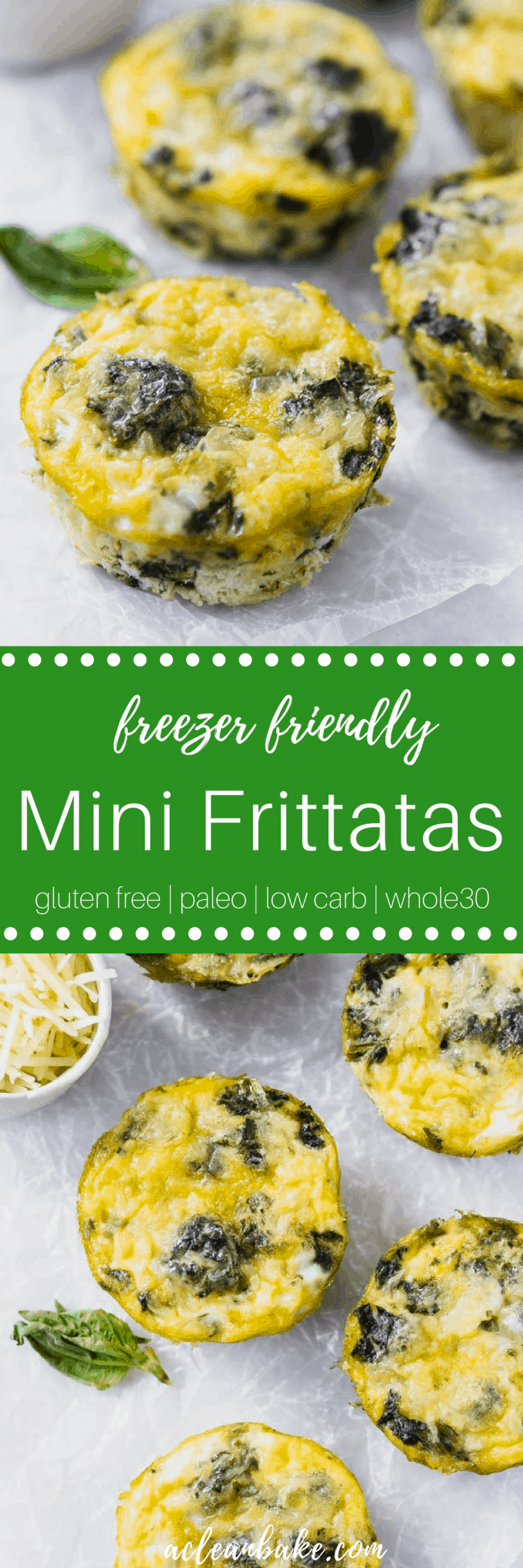 Mini Frittatas with Spinach [Freezer Friendly!] (Gluten Free and Paleo