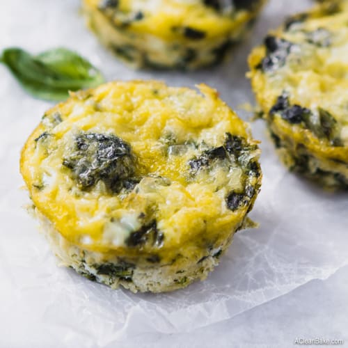 Mini Frittatas with Spinach [Freezer Friendly!] (Gluten Free and Paleo)