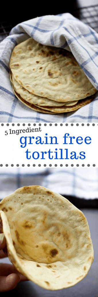 Grain free tortillas are easy to make with a few simple ingredients and a pan. Now you can have tacos again! These are nut free, gluten free, and paleo friendly, and can also be made egg free and vegan.