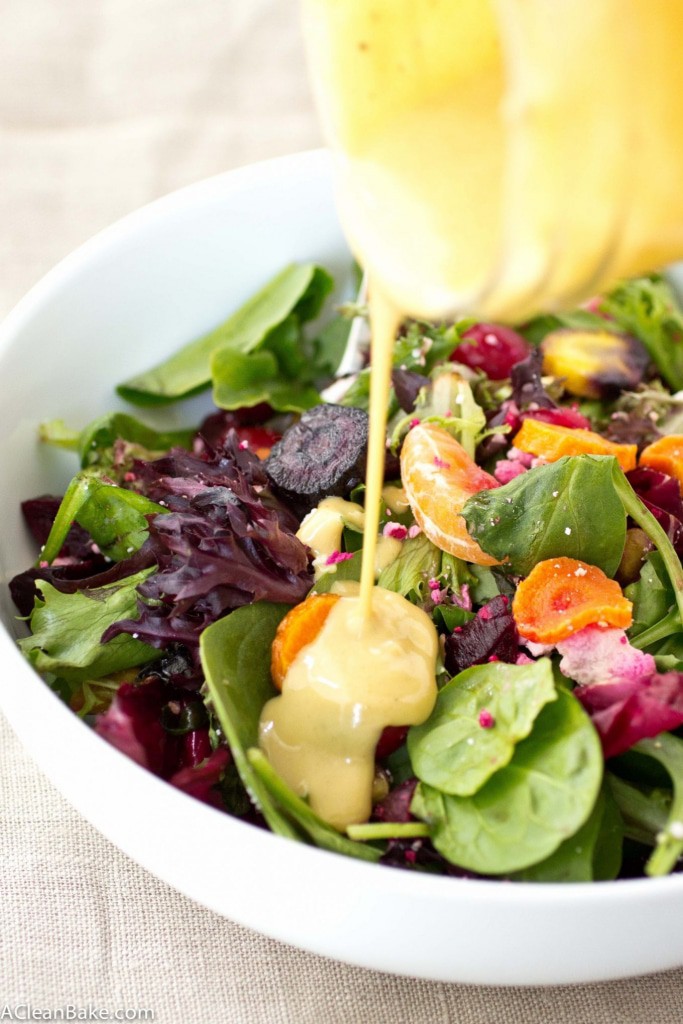 Roasted Carrot Salad with Cranberries, Pistachios and Honey Mustard Vinaigrette (gluten free, vegetarian, paleo and vegan-adaptable)