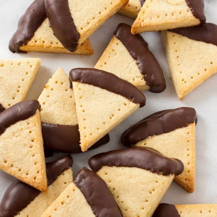 Chocolate Dipped Grain Free Shortbread