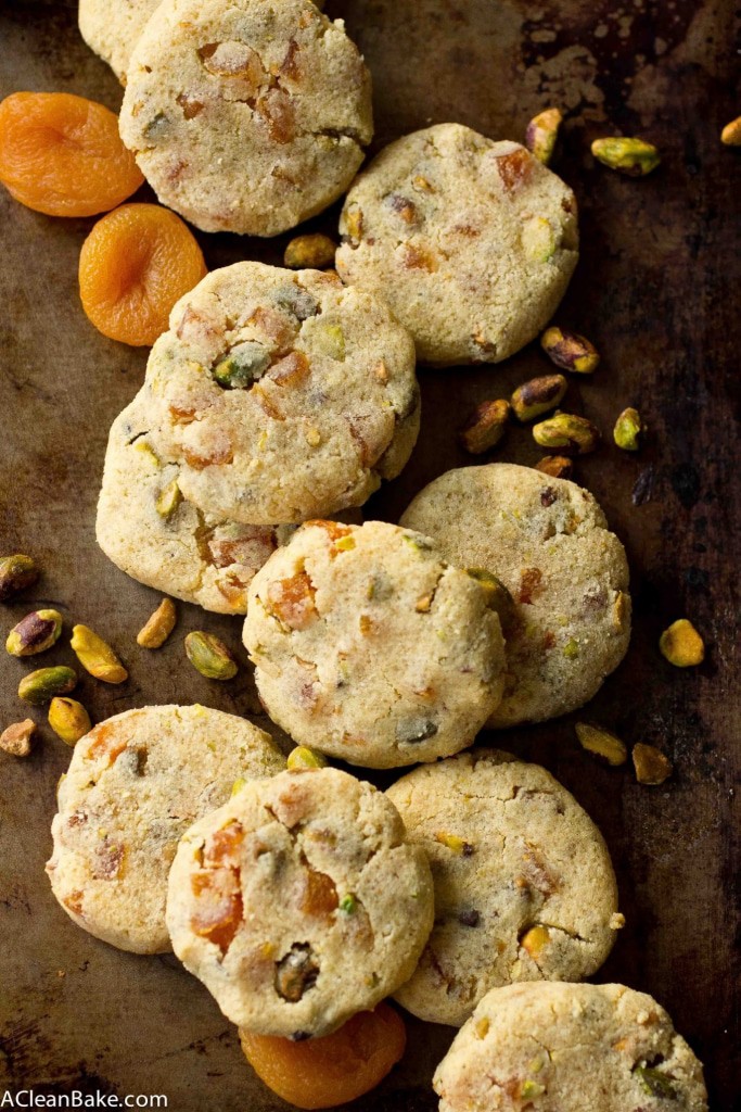 Grain free apricot pistachio cookies (gluten free, grain free, paleo, sugar free, dairy free, low carb)