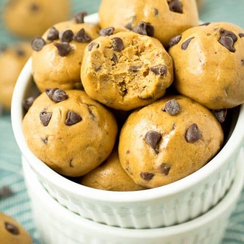 Chocolate Chip Cookie Dough Protein Bites