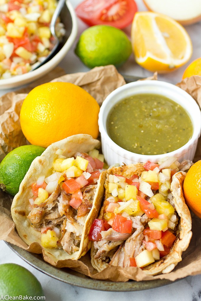 Moist and succulent carnitas that you can make in the crockpot! (gluten free, low carb and paleo friendly)
