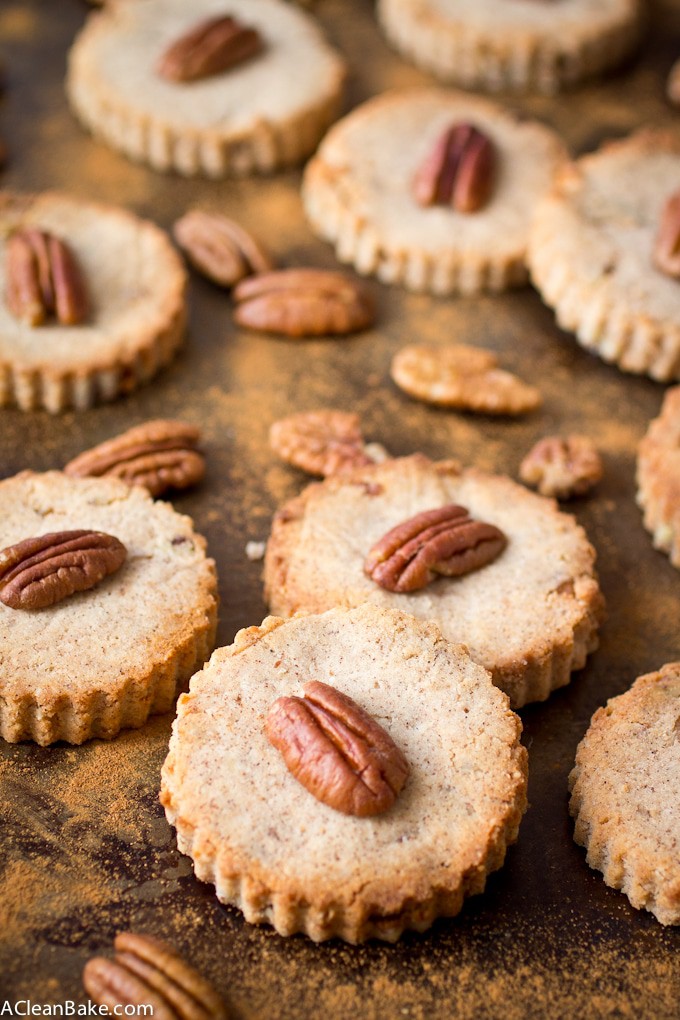 Cinnamon Pecan Shortbread - a grain free, low carb and lightly sweetened morning snack!