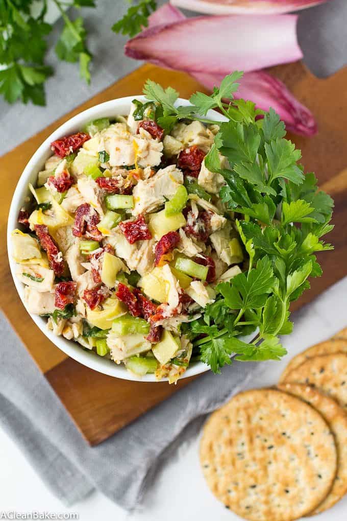 Easy Mediterranean Tuna Salad made from simple pantry and fridge ingredients! (guten free, grain free, paleo friendly, low carb, high protein)