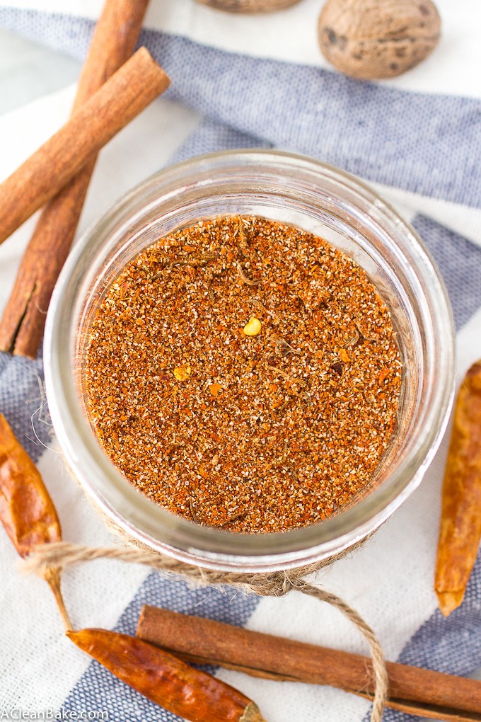 Fragrant homemade Jerk Seasoning mix - no white sugar, and no gluten or grains, either!