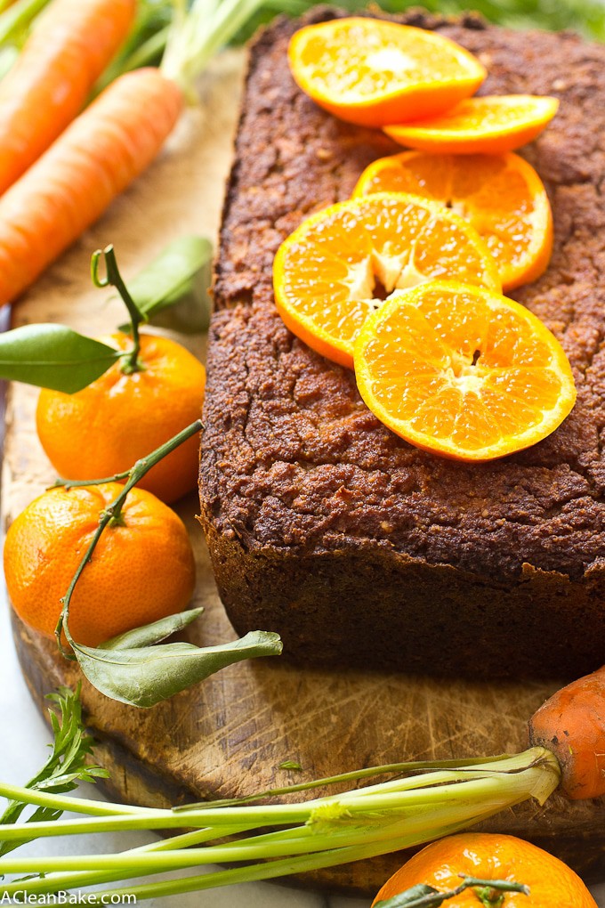 Carrot Orange Bread (gluten free, grain free, lower carb and naturally sweetened)