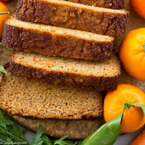 Carrot Orange Bread (gluten free, grain free, lower carb and naturally sweetened)