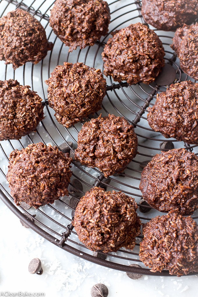 No-Bake Chocolate Macaroons (gluten free, grain free, paleo, vegan, dairy free)