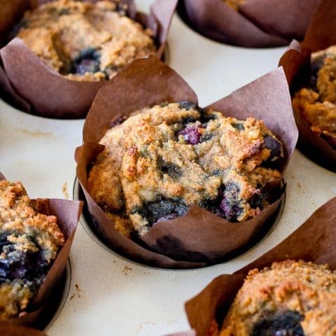 Paleo Banana Blueberry Muffins (gluten free, grain free, dairy free)