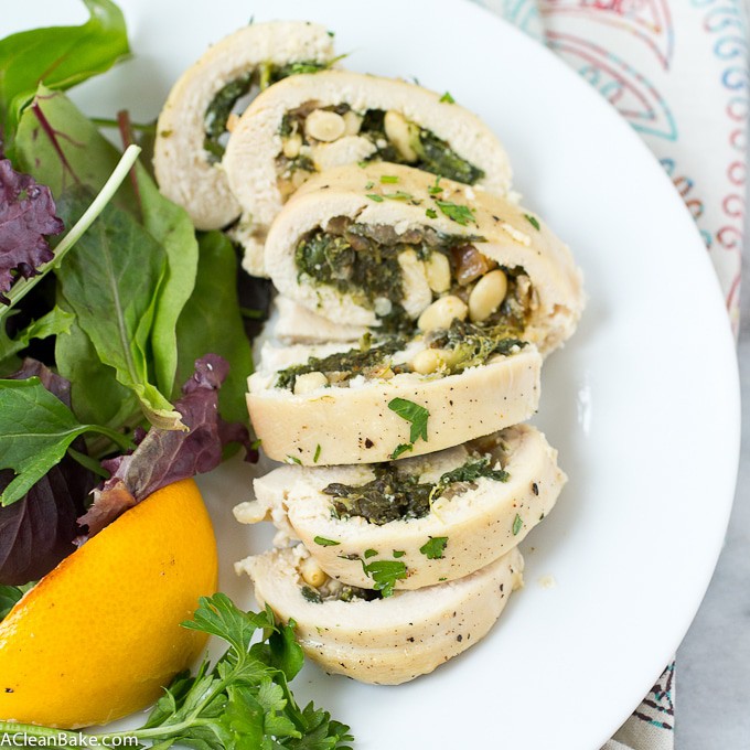 Um pouco de algo diferente: Galinhas Roulades - são mais fáceis do que parecem! (sem glúten, sem grãos, sem lacticínios e com baixo teor de carboneto)'re easier than they look! (gluten free, grain free, dairy free and low carb)