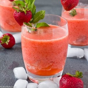 Frozen Strawberry Lemonade (gluten free, paleo, sugar free, vegan)
