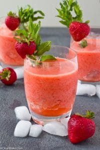 Frozen Strawberry Lemonade (Gluten free, sugar free, paleo and vegan)
