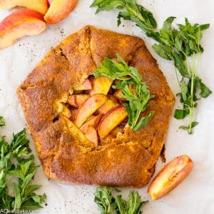 Paleo Peach Galette (gluten free, grain free, low glycemic)