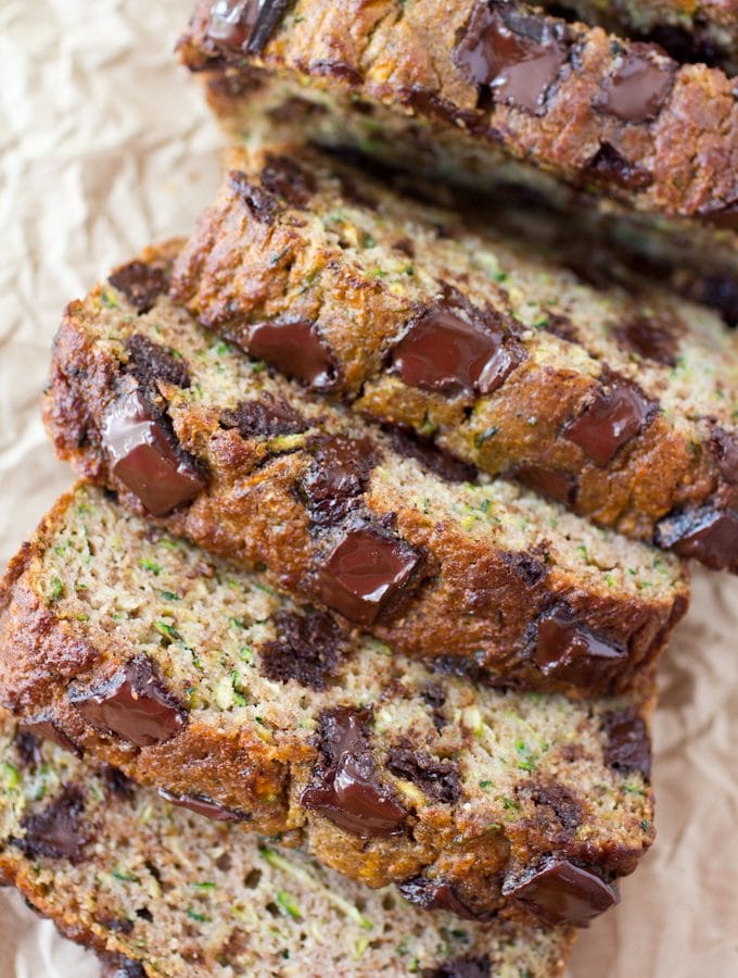 chocolate chunk zucchini bread (grain free, dairy free, paleo)