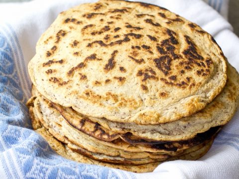 Almond store flour flatbread