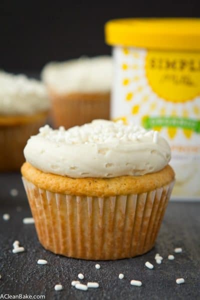 Paleo Vanilla Cupcakes with Vanilla Frosting (Gluten Free)