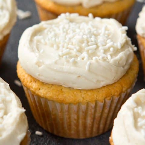 Paleo Vanilla Cupcakes (gluten free and lower carb)