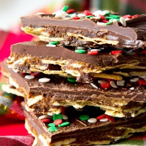 Gluten free and paleo cracker toffee